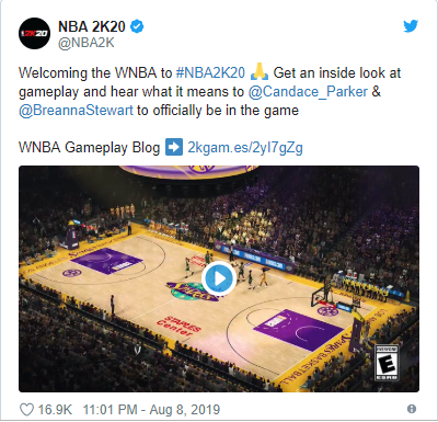 NBA 2K20 to add WNBA players for first time 1